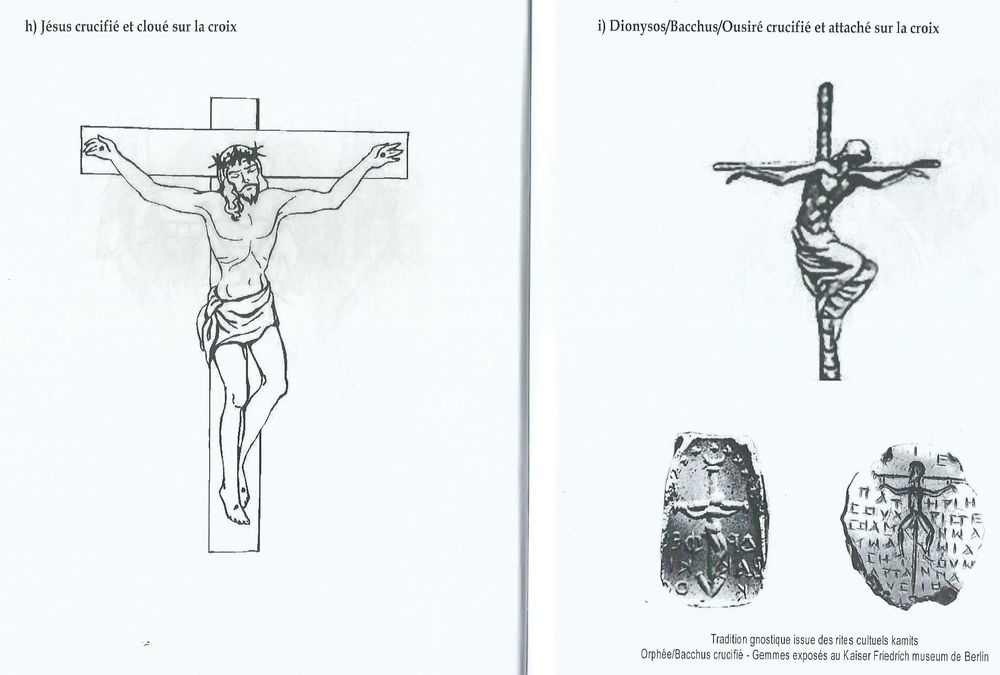 jésus crucifié : Copie à gche, Original à drte