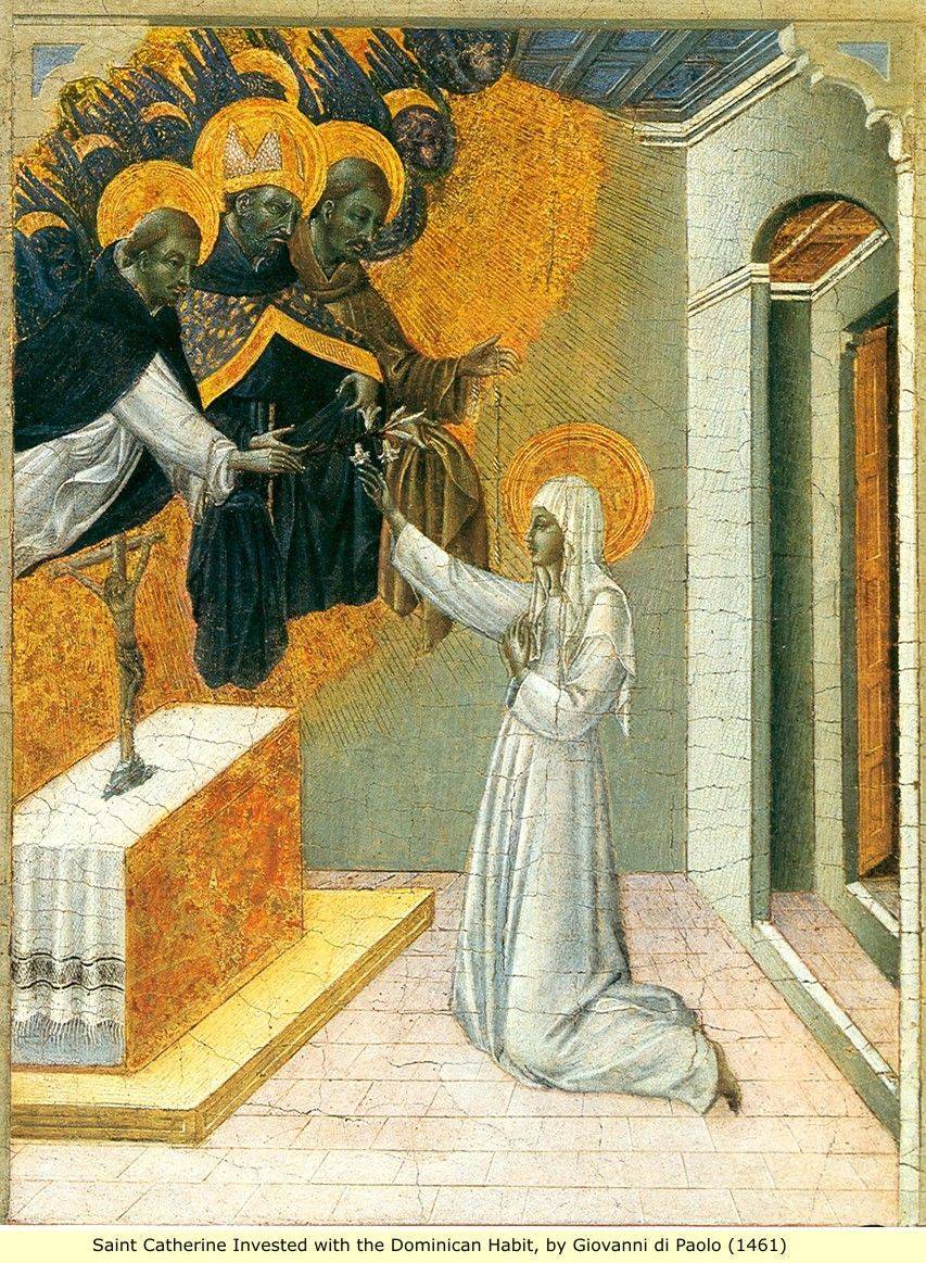 Ste Catherine de Sienne investie de l'habit dominical