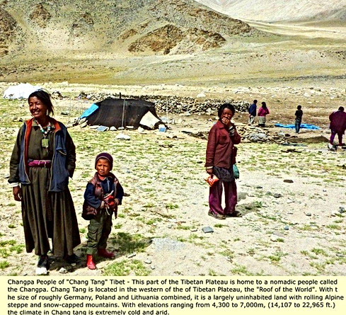 Habitants du Tibet :pays très froid, non blanchis par le froid