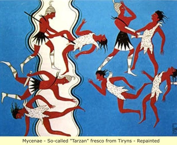 Fresque de Mycène : Grèce