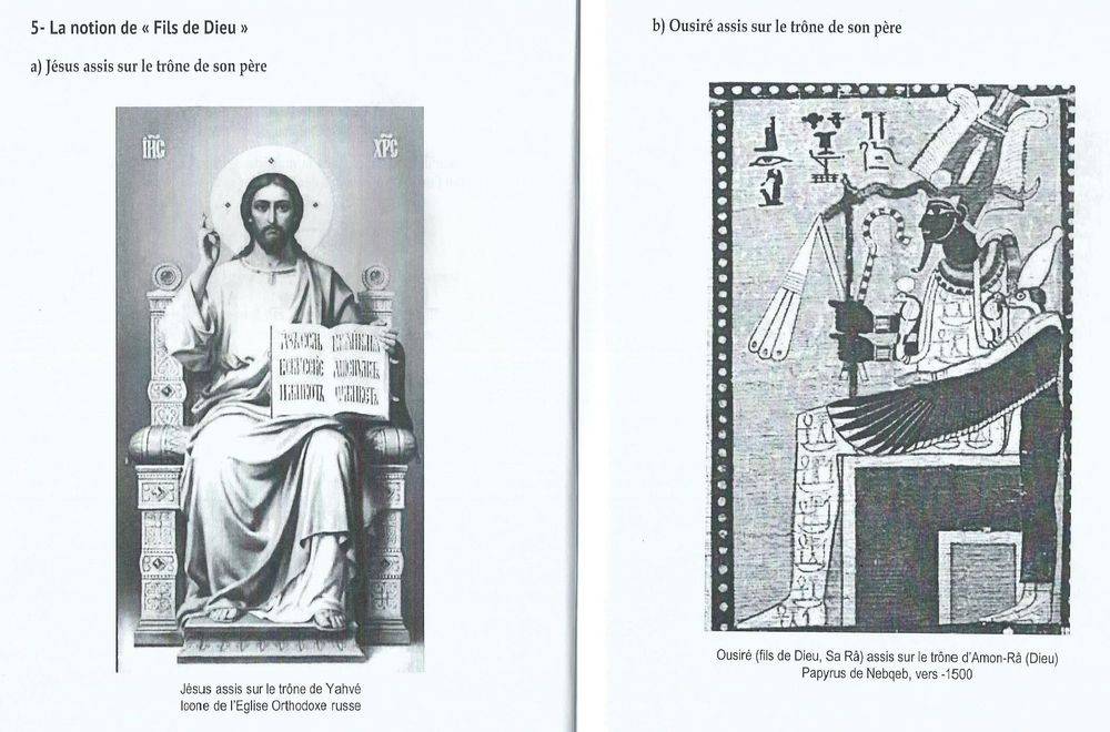 Jésus assis sur le trone de Dieu : Copie à gche, Original à drte